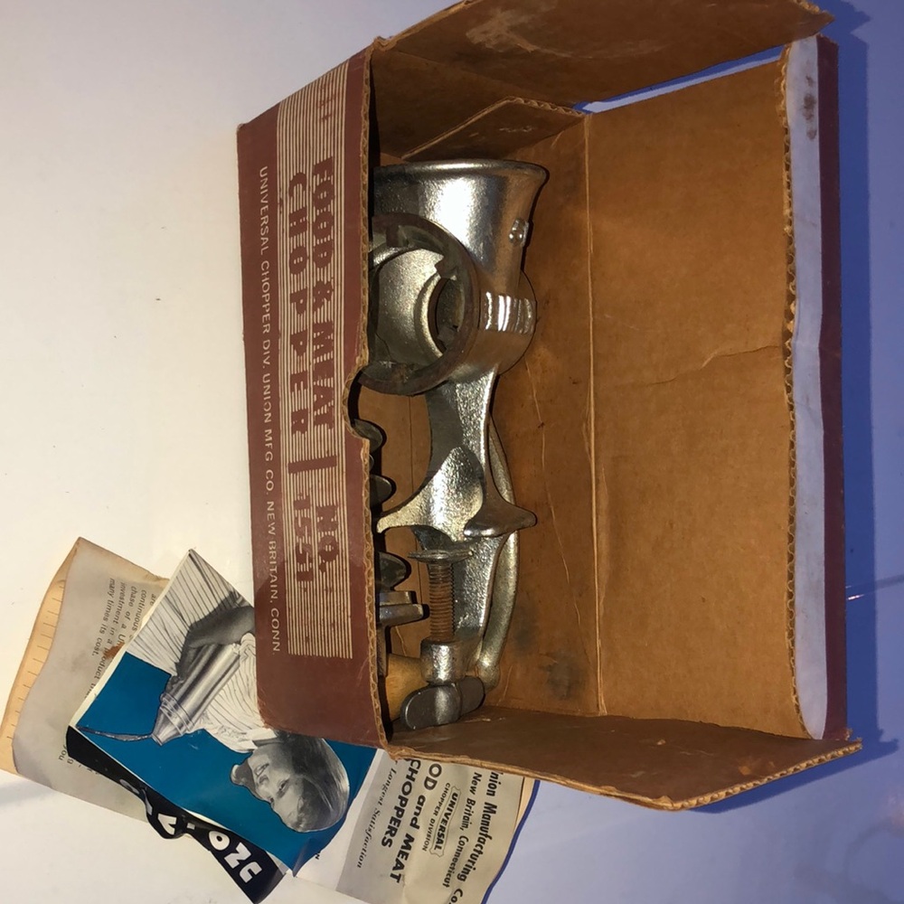 Vintage Universal Food Chopper w/original packaging